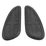 EMLIAUMU Motorcycle Fuel Tank Pad Protector: Rubber Sticker Decal Side Pads Compatible with Bonneville T100 T120/Speed Twin/Street Scrambler (Black)