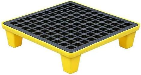 Heavy Duty Spill Containment Pallet - Leak-Proof Industrial Spill Control Platform, Non-Slip & Stackable, 50x36x10cm, 17L Capacity for Warehouse Safety & Efficiency