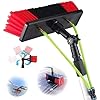 TONAUA Perche Télescopique De 1 À 12m, Brosse Télescopique Hydroscopique pour Nettoyer Les Panneaux Photovoltaïques et Solaires Kit De Nettoyage De Perche Télescopique (sans Pinceaux)
