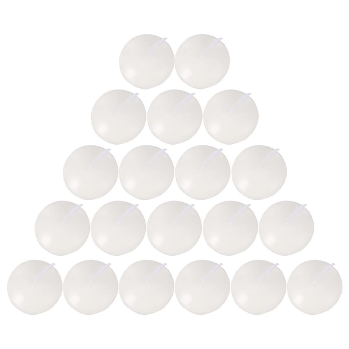 Kichvoe Candele Galleggianti Sferiche a Disco in Paraffina Bianche 100 Pezzi per Decorazioni Matrimonio e Atmosfera Accogliente a Tavola