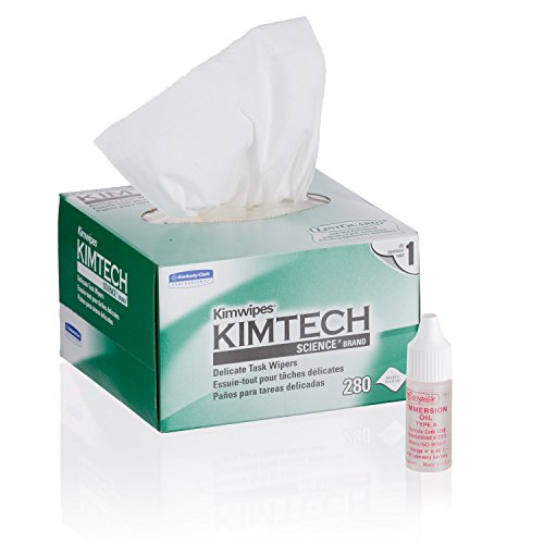 Image of AmScope MLA-Kim Microscope Maintenance Kit - Ultra-Low Viscosity Immersion Oil and Kimwipes Wipers