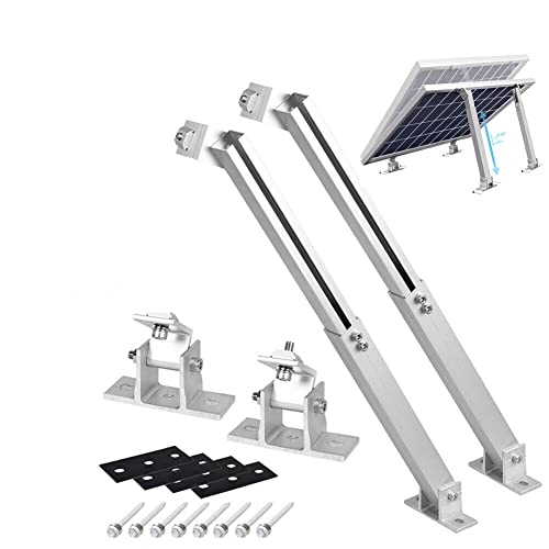 Solarpanel Dachhalterung 60°,Extra Breite 1040mm Befestigung Montage Balkongeländer,2PCS Aufständerung 60°Max Verstellbar Befestigung Flachdach Wandmontage,Photovoltaik Halterungen Cover
