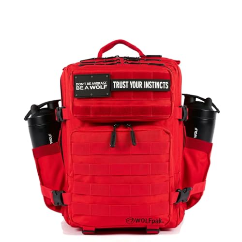 Image of WOLFpak 25L Athletic Gym Backpack - Durable 1000D Waterproof Oxford Material with MOLLE Webbing, Laptop Pocket