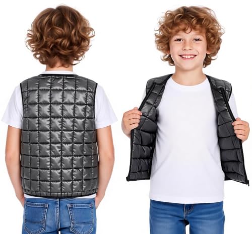Image of Weighted Vest for Kids,Sensory Calming Support for Children with 2lb, 3lb, 4lb Weights(Ages 2-13) ,Breathable & Washable for Active Play(Grey)