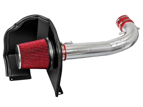 2014-2020 Cold Air Intake System with Heat Shield Kit + Filter Combo RED Compatible For Silverado Sierra Suburban Tahoe Yukon Denali Escalade 5.3L/6.2L V8