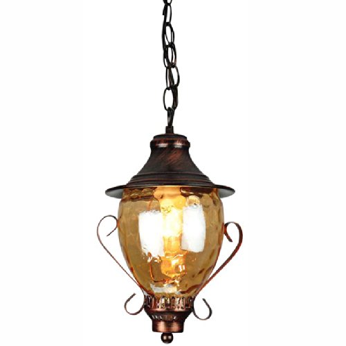 Lampe suspendue rétro pour cuisine et couloir au style méditerranéen en fer