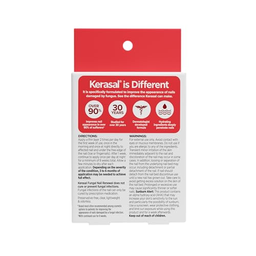 Kerasal Fungal Nail Renewal Treatment 10ml, Restores The Healthy Appearance of Nails Discolored or Damaged by Nail Fungus or Psoriasis.