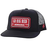 HOOEY Men's University of Nebraska Officially Licensed Collegiate Adjustable Snapback Hat (Black)