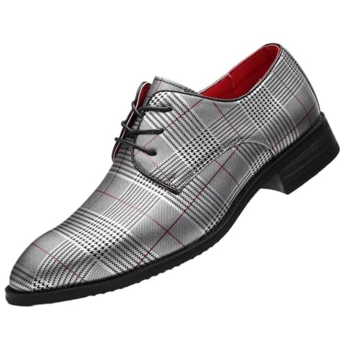 Men's Lace-Up Oxford Dress Shoes, Classic Formal Business Comfortable Tuxedo Shoes for Men Party Wedding Office Work