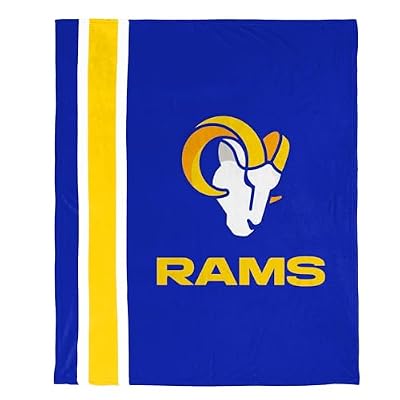 FOCO NFL Plush Soft Micro Raschel Throw Blanket, 50 x 60 Los Angeles Rams