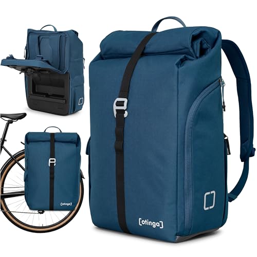 otinga® Flip V3 Fahrradtasche Rucksack [34L Volumen] für jeden Gepäckträger I Stylische Gepäckträgertasche mit Rucksack - in 3 Sekunden umgebaut I Wasserdichter Fahrradrucksack Gepäckträger