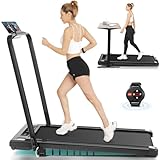 ANCHEER Folding Treadmill with Incline, 3 in 1 Under Desk Treadmill for Home/Office, Portable Walking Pad Treadmill 2.5HP, Running Jogging Machine with 300 lbs Weight Capacity Remote Control