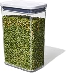 OXO Good Poignées POP 2.0 Conteneur rectangulaire moyen, 2.6L, Clair/blanc (11234500UK) | Fermeture à pression étanche, rangement empilable, coins arrondis pour verser