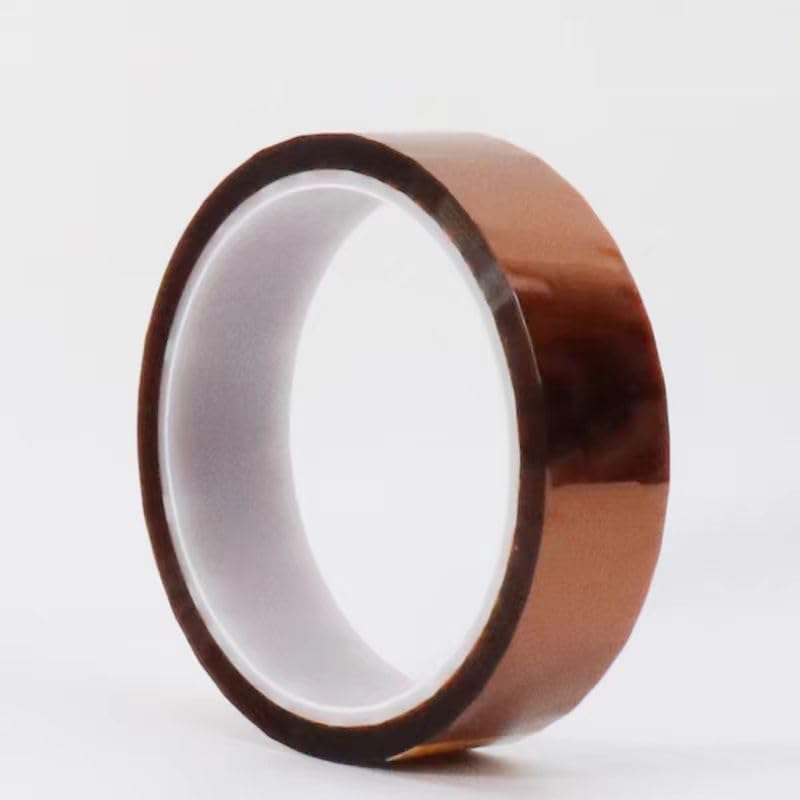 sunnytapefactory 2mils Thick Polyimide Adhesive Tape, HighTemperature and Heat Tape, for Masking, Soldering, Electrical, 3D Printer Application (25mm x 36yds (12rolls))
