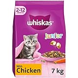 Whiskas Junior Chicken 7 kg Bag, Kitten Cat Dry Food - Pack May Vary