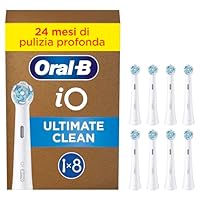 Oral-B Testine di Ricambio iO Series Ultimate Clean Bianche per Spazzolino Elettrico, 8 Testine...