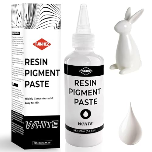 White Pigment Paste for Epoxy Resin, 7oz Ultra Highly Concentrated & Easy to Mix, 3.4 fl.oz/100ml Opaque Liquid Resin Dye Paste for Resin Art, River Table, UV...