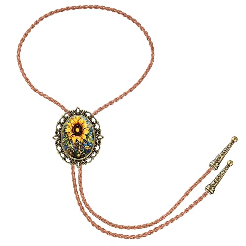 Image of Jeilwiy Bolo Tie for Men Western Cowboy Gothic Bolo Tie Necklace Halloween