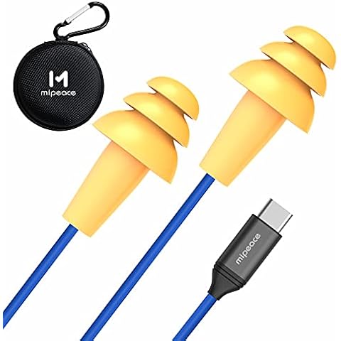 MIPEACE Ear Plug Headphones for Work, Work Earbuds USB Type C Headphones Earphones for Industrial Safety Construction(Without Mic & Control) Cover