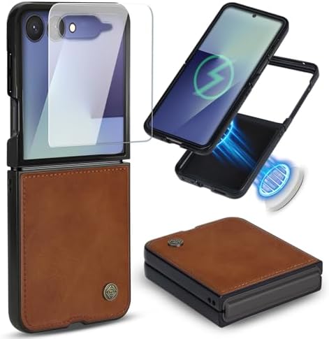 ASAPDOS Leather Folio Magnetic Case for Samsung Galaxy Z Flip 7 [...