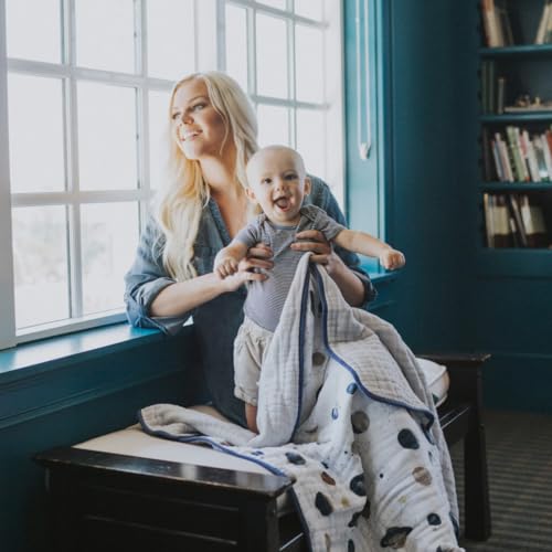 Image of Little Unicorn Muslin Quilt Blanket | 100% Cotton Soft Multi-Layered Muslin Fabric | Toddler & Baby Blanket | 47 inchx47 inch | for Nursery, Crib, Shower Gifts (Planetary)