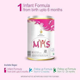 BRITISH LIFE SCIENCES PVT LTD ; Nutrition For A Healthy Beginning MMS Stage 1 Infant Milk Powder|Formula Milk For 0-6 months baby|Support Early Baby Development|Easy On Stomach|Omega 3 & Omega 6|400G