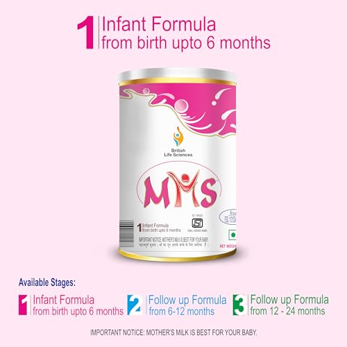 BRITISH LIFE SCIENCES PVT LTD ; Nutrition For A Healthy Beginning MMS Stage 1 Infant Milk Powder|Formula Milk For 0-6 months baby|Support Early Baby Development|Easy On Stomach|Omega 3 & Omega 6|400G