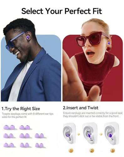 Image of 45dB Ear Plugs for Sleeping Noise Cancelling Ear Plugs for Noise Reduction & Snoring, Concerts, Earplugs for Sleep,Sider Sleepers Airplane, Silicone Earplugs Reusable Concert Ear Plug