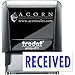 Blue Ink Self-Inking Received Stamp - Shipping Stamp for Inventory and Shipping Clerks, Efficient and Reliable, 1/2 x 1-1/2, Ideal for Office Use, Ensures Clear and Visible Markings