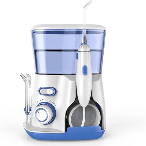 Stamen 口腔洗浄器 口洗浄 10圧力レベル 800ML 360°回転設計 高圧口腔器 5種類ノズル付き ウォーターフロス ジェットウォッシャー 歯茎 デンタルウォッシャー 水歯クリーナー家族のための 電動デンタルフロスピ C