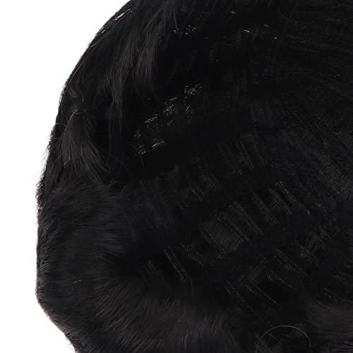 Peruca Masculina Curta Preta, Alta Temperatura, Seda, Realista, Robusta, Moderna, Peruca Em Camadas