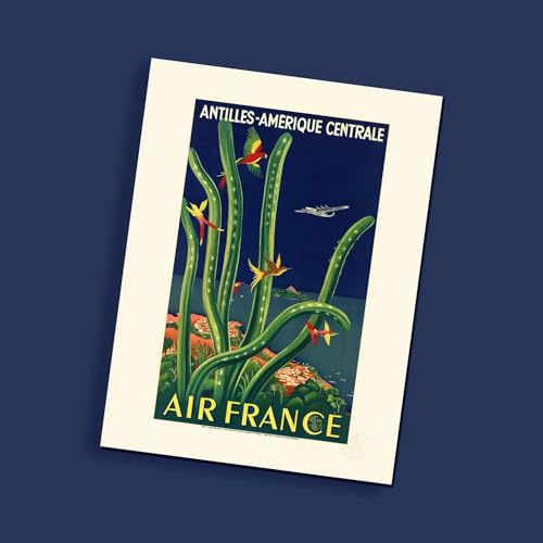Affiche Air France Antilles 1948 par Lucien Boucher - Impression d'art haut de gamme 50x70