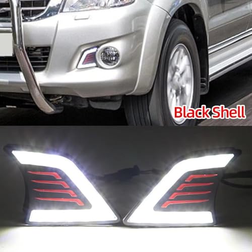 Lámpara de señal LED DRL para Toyota Hilux Vigo 2012 2013 2014 2015 con luz diurna 6