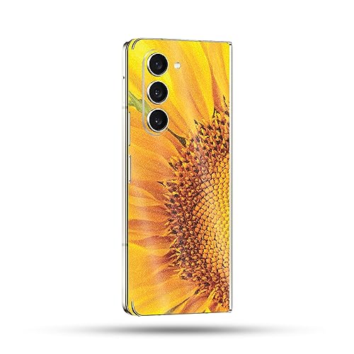Image of MightySkins Glossy Glitter Skin Compatible With Samsung Galaxy Z Fold 5 Full Wrap - Sunflower Yellow | Protective, Durable High-Gloss Glitter Finish | Easy To Apply and Change Styles | Made in the USA