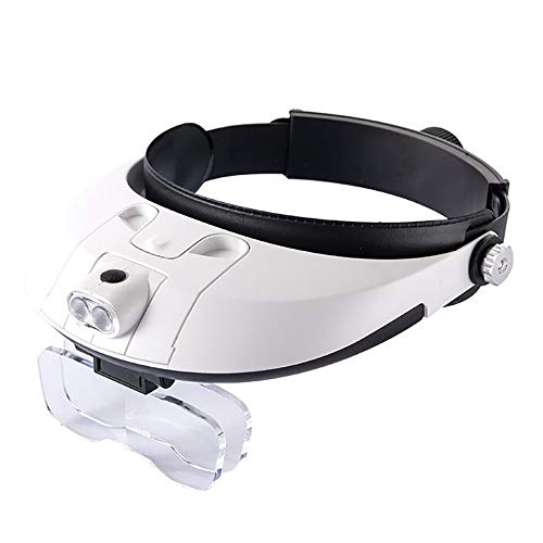 Loupe de tête avec lumière LED grossissement haute puissance pour lecture