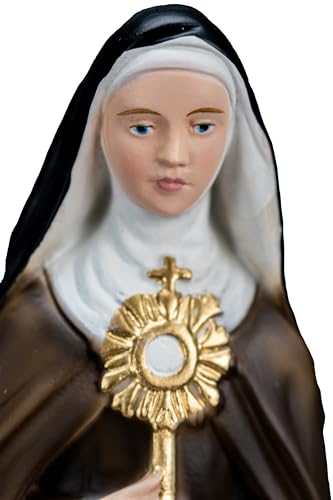 Estatua Santa Clara resina y mármol 12 pulgadas miniatura 2