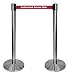 QueueWay PLUS - QPLUS-1S-RA - satin chrome post, 2" wide, 10