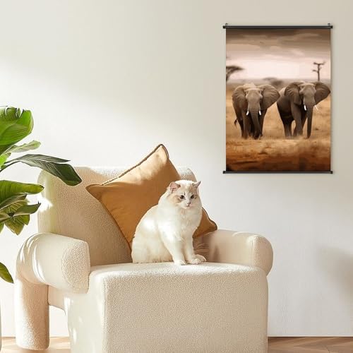 Poster sur toile éléphants imperméable BWQMNT pour décoration murale