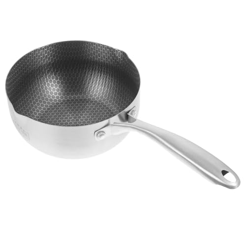 LIGIGWASH Sartén de Acero Inoxidable con Diseño Panal Antiadherente para Freír Huevos y Sellar Carnes Compatible con Cocinas de Inducción Gas y Eléctricas Utensilio Resistente para Cocina