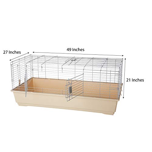 Amazon Basics Top Access Small Animal Habitat for Rabbit, Guinea Pig, Ferret & Chinchilla with Accessories, Jumbo, 48.6"L x 26.6"W x 20.6"H, Multicolor by Amazon Basics - Image 5