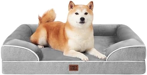 EHEYCIGA Orthopedic Dog Beds for Large Dogs, Waterproof Memory Fo...