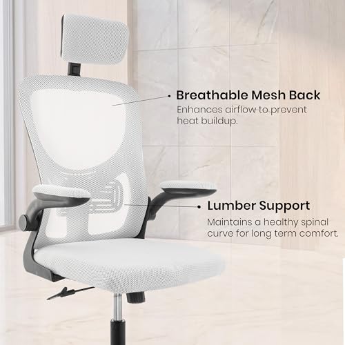 Image of Casa Copenhagen White Black | High Back Imported Mesh Fabric Boss Office Chair | Y Design Ergonomic Back Support | 2D Aero Design Adjustable Armrests | Synchro Tilt Lock Mechanism