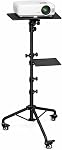 Ordinateur portable réglable & Support de trépied du projecteur – portatif, robuste, réglable en hauteur avec lumière de l'anneau, plateau à souris en acier, montage téléphonique inclus – Idéal pour le travail, présentations, regarder des films en intérieur ou en extérieur, support pour ordinateur portable, support mobile