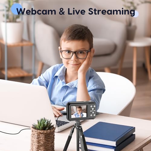 Digital Camera, FHD 1080P Kids Camera 44MP Point and Shoot Camera 16X Zoom Compact Small Photography Camera for Kids with 32G Card & 2 Batteries Portable Camera Gift for Boys Girls Teens (Black) - Image 6