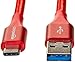 Amazon Basics Double Braided Nylon USB-C to USB-A 3.1 Gen 1 Charger Cable , 6 feet, Red