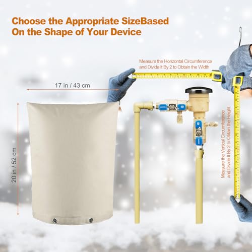 Backflow Preventer Cover Insulated Pouch (5°F),The Original Pipe Insulation Cover, Pressure Vacuum Breaker Cover,Winter Outdoor Sprinkler Cover，Thicken 5 Layers of Material(17" W x 20" H) by Vazioyar - Image 2