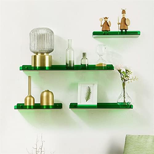 Set di 4 mensole galleggianti in acrilico, montaggio a parete, invisibili, per bagno, camera da letto, cucina, esposizione moderna per la decorazione della casa
