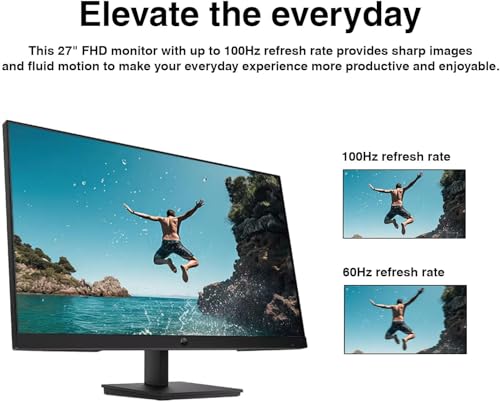 Image of HP Series 3 Pro 327ph 27 inch IPS w /5ms Response Time, Flicker Free Monitor | Built-in 2x2W Speakers, Height Adjustable, Anti-Glare, VESA Mount (100mm), HDMI & Dockztorm USB Port Expander (B0CG8UT#ABA)