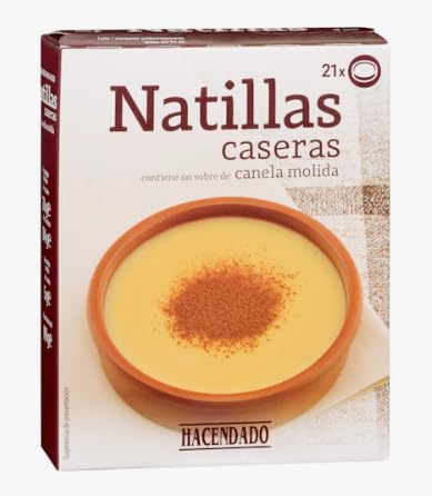 Hacendado Natillas Caseras, Préparation pour Crème Dessert avec Cannelle Moulue, 21 Portions, 89g- 2 boîtes