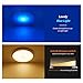 Dream lighting 12v Ceiling Light for RV Boat Interior 8.5inch LED Round Ceiling Mount Light Fixture with Dimmer Switch 3000K White and Blue Lighting 14.3W 750lumens - 1 Light